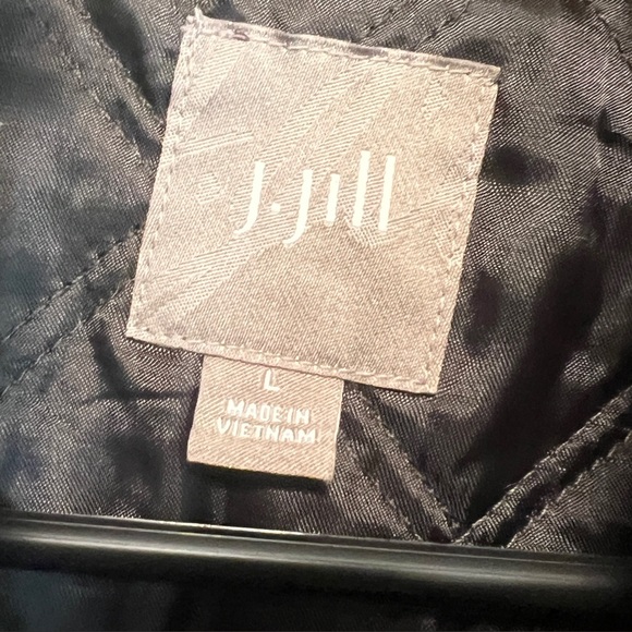 J.Jill Faux Fur Collar Vest - Olive Green - Picture 3 of 11